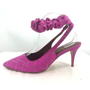 Kurt Geiger London Countess Ankle Scrunchie Pink Pumps Studded 41 US 10